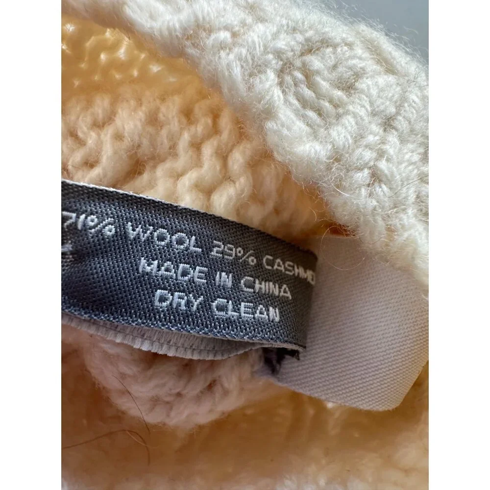 Ann Taylor Wool Cashmere Beige Knit Women's Gloves One Size NEW
